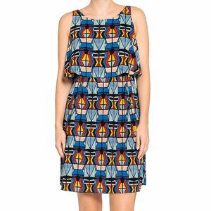 Jessica Simpson Printed Racerback Overlay Dress